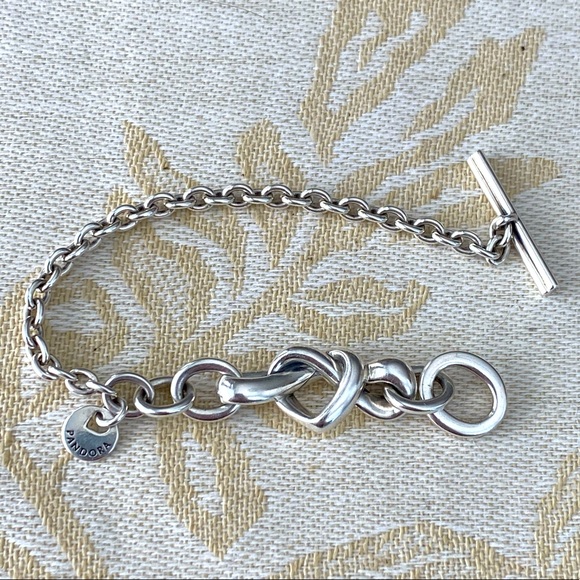 Pandora Jewelry - Authentic Pandora Knotted Heart T-bar bracelet